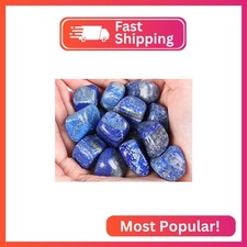 QINJIEJIE 0.9 LBS Lapis Lazuli Polished Stones Tumbled Crystals Bulk Gemstones 0