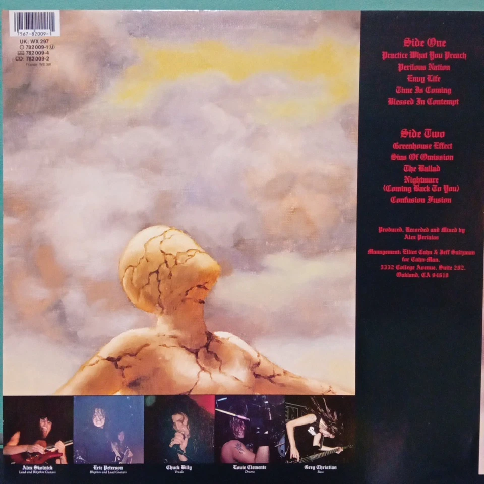 Testament Practice What You Preach 1989 NM Un Played Germany 1st pressing - Image 4 of 4