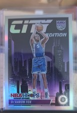 2023-24 Panini Nba Hoops Premium Stock - City Edition De'Aaron Fox #24 Silver...