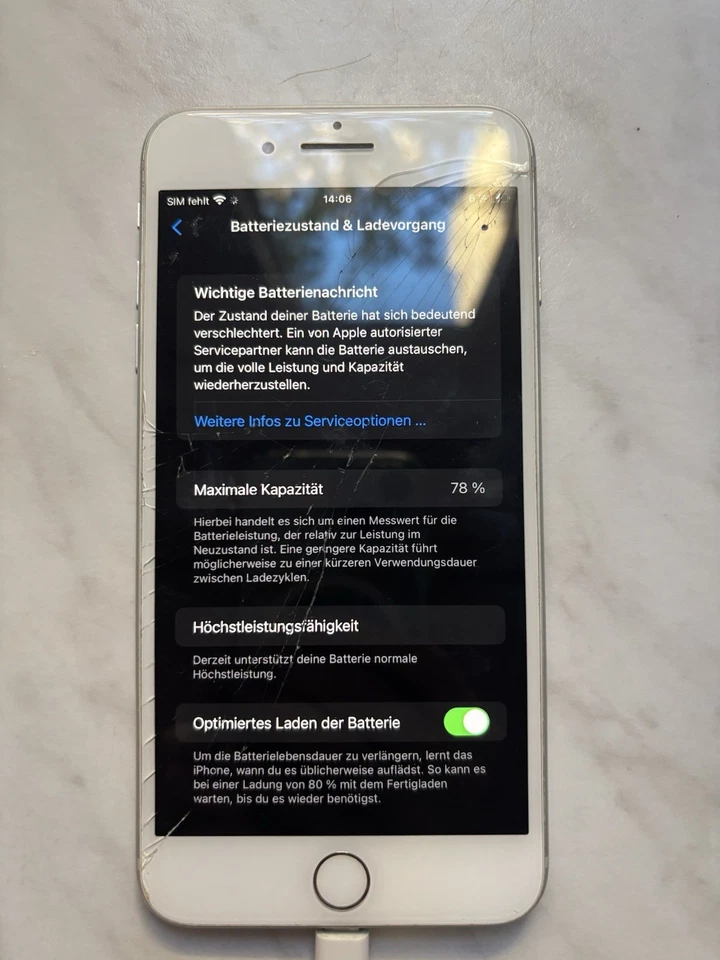 iPhone 8 Plus 64GB Silber Gebraucht - Bild 4 von 4