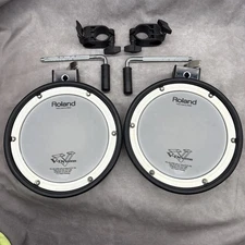 Roland PDX-8 V-Drums V Dual Trigger Drum Mesh Head w/ PDX8 Mounts Lot Of 2