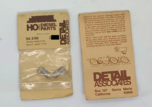 DETAIL ASSOCIATES American HO Scale Detailing Parts - Multi Listing - Picture 109 of 203