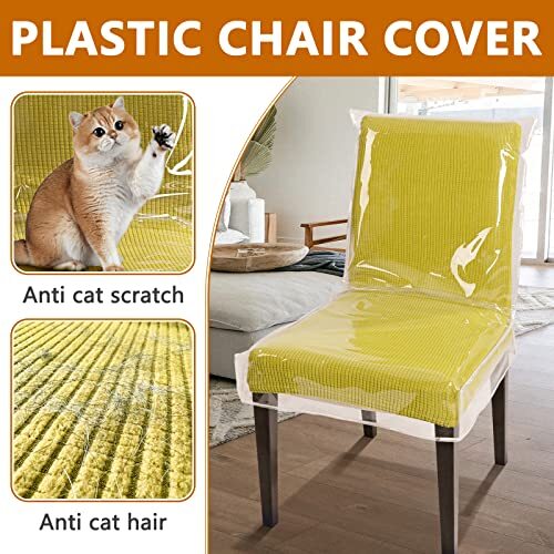 Scratch Resistant Dining Room Chair Protective Plastic Covers