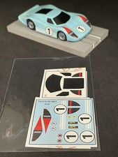 Decal kit for AFX GT40 MK IV HO slot car body Blue 1 NO BODY DECALS ONLY