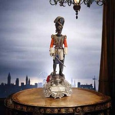 Statua Soldato in Argento 800 e Smalto Soldatino Guardia Inglese Peso 318 gr.