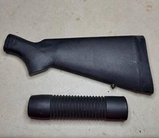 Mossberg 500 500a 12ga Black Synthetic Stock & Ribbed Corn Cob Forend for 7.75" 