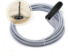 5m 3m 1m Drain Cleaner Spring Wire Waste Pipe Sink Snake Plumber Unblocked Tool
