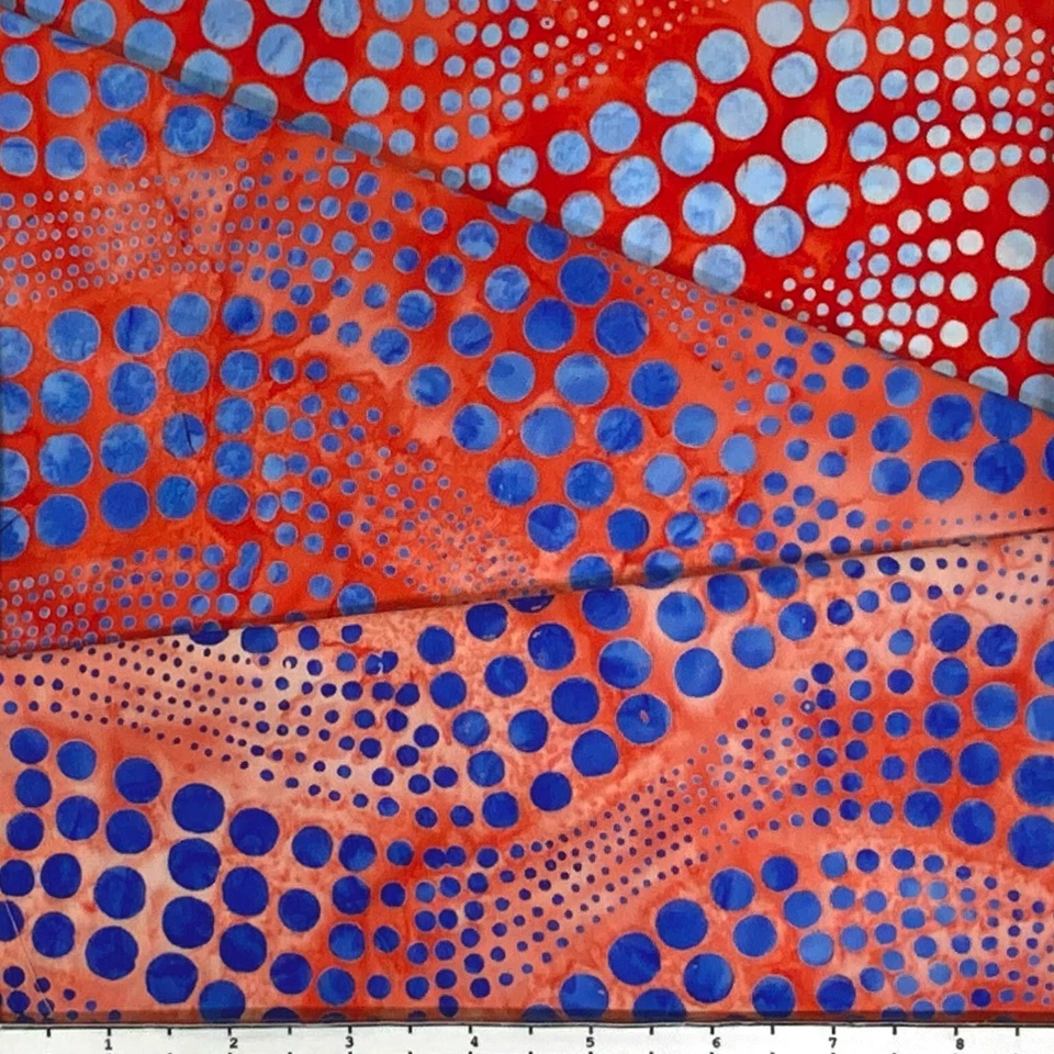 Lot of (3) 1/2 Yard Ombre Batik Sampler Lunn Fabric 100% Cotton Handmade #1 - Image 4 of 4