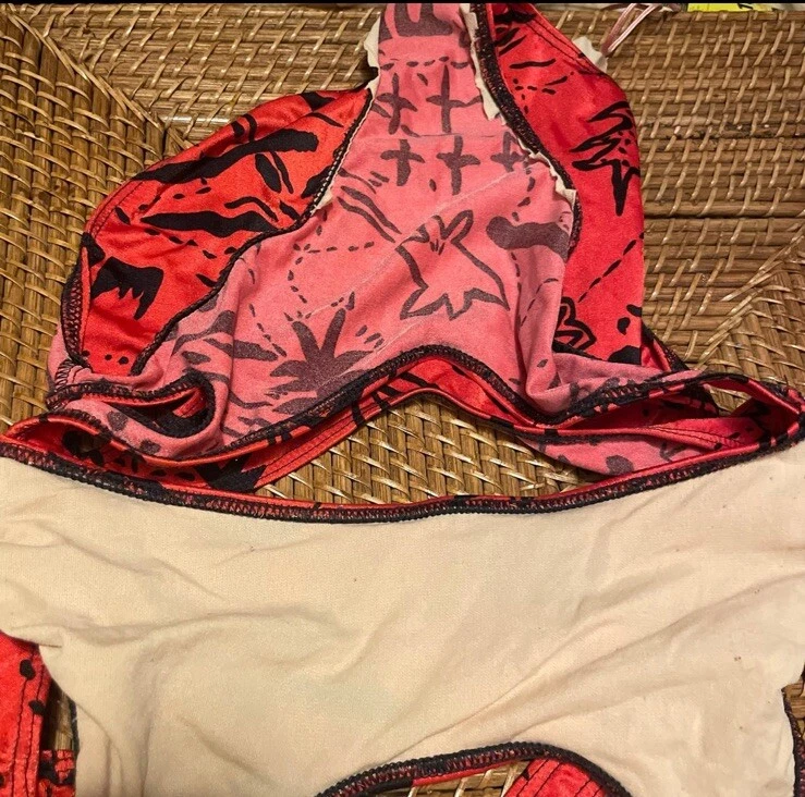 Sexy Traje de Baño Rojo Barefoot Miss De Colección Cortado con Tiras Cintura Alta Talla 13/14 Para Mujer Foto 3 de 3