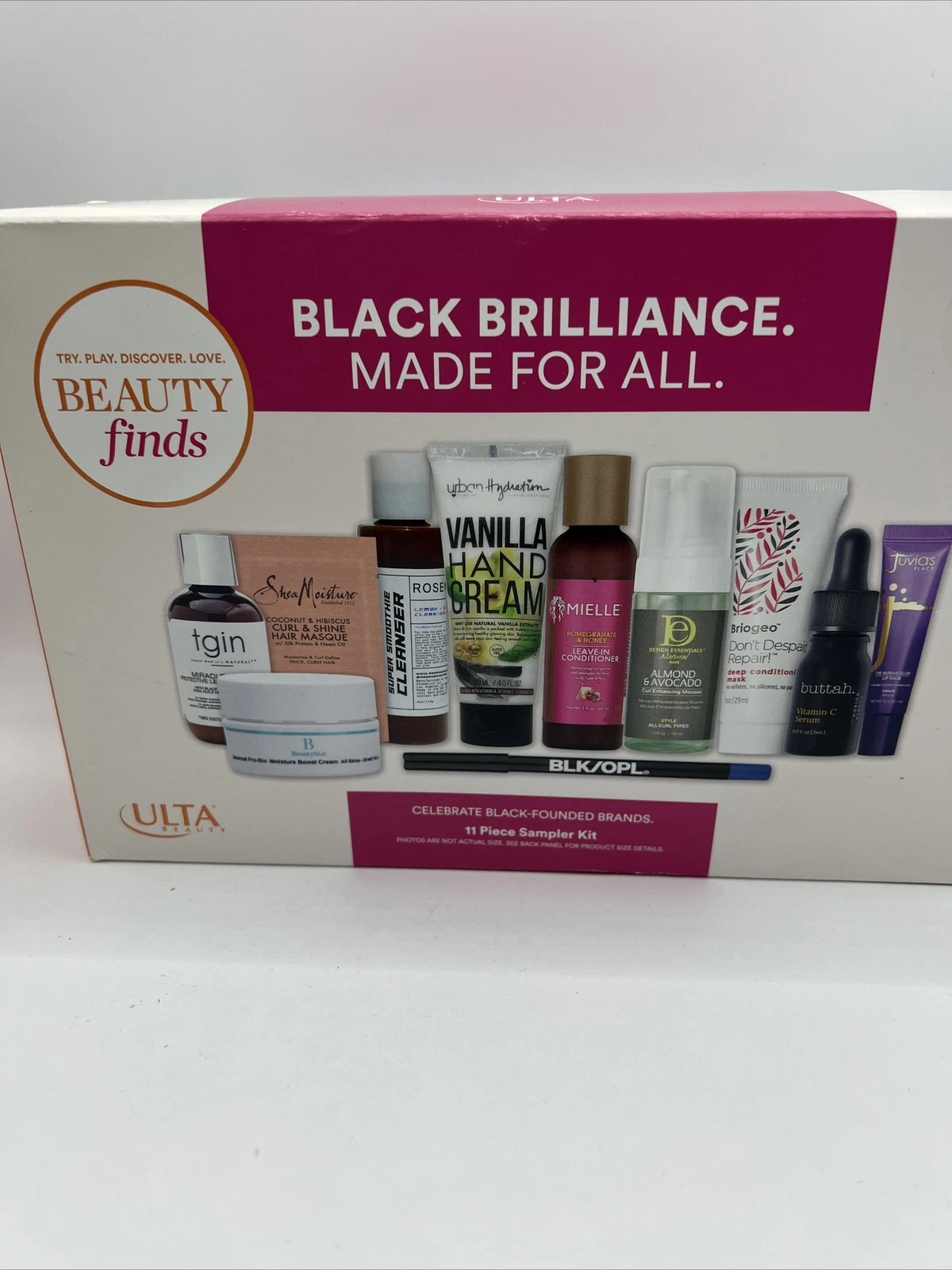 Ulta Beauty Black Brilliance Made For All 11 Pc Sampler Kit New