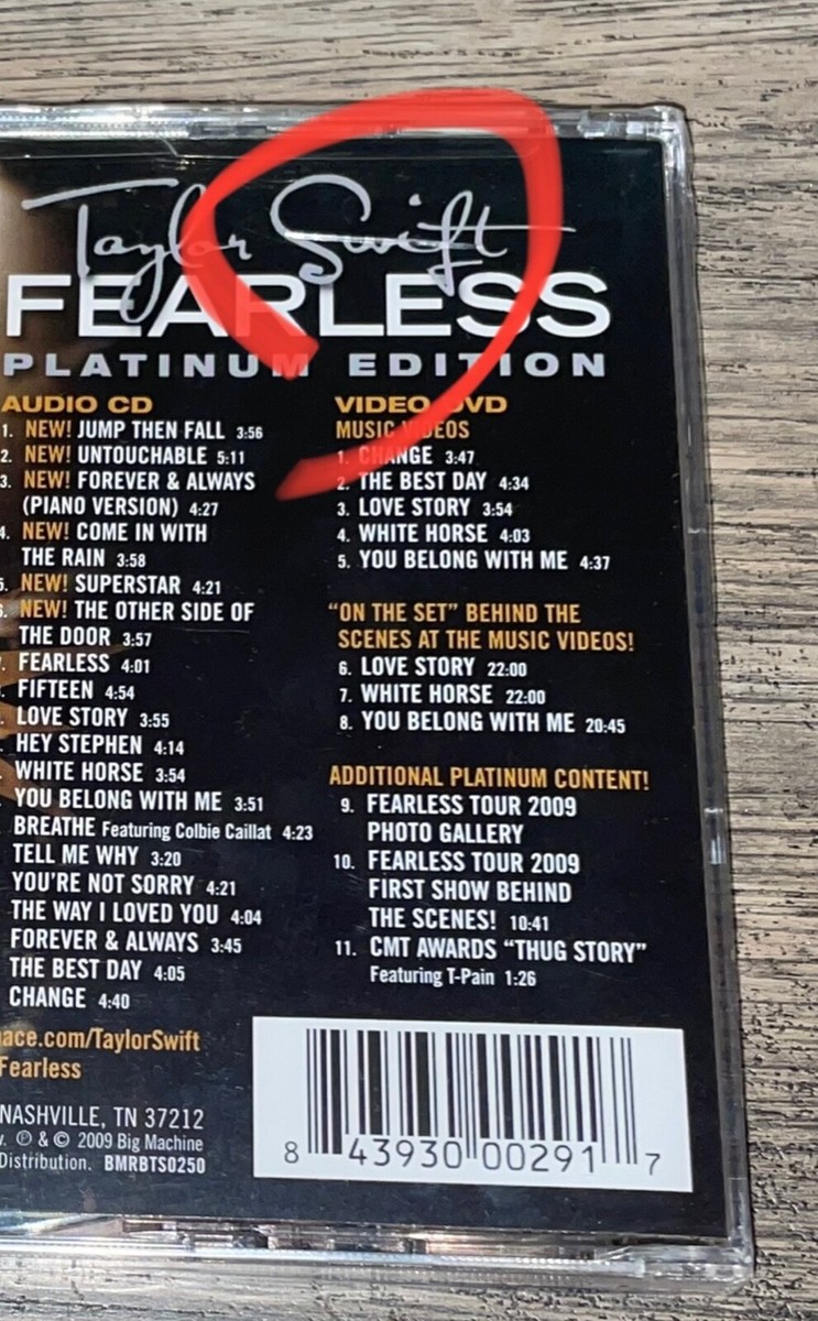 Taylor Swift Fearless Target Exclusive Deluxe CD+DVD