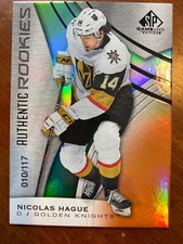 19-20 UD SP Game Used Hockey Orange SP Authentic Rookies 152 Nicolas Hague /117