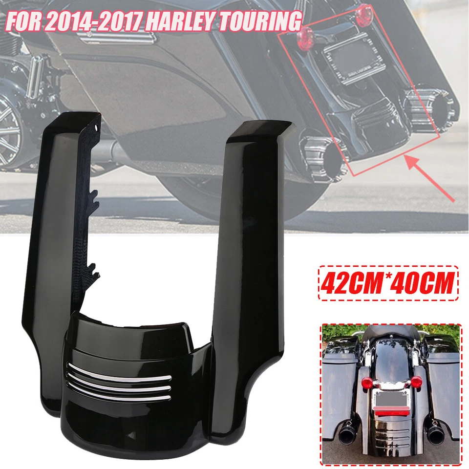 Extensión de guardabarros trasero de 5" relleno estirado para bicicleta de turismo Harley 2014-2017 Foto 2 de 4