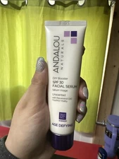 Andalou Naturals DIY Booster SPF 30 Facial Serum Unscented, 2 Ounce Exp 09/24