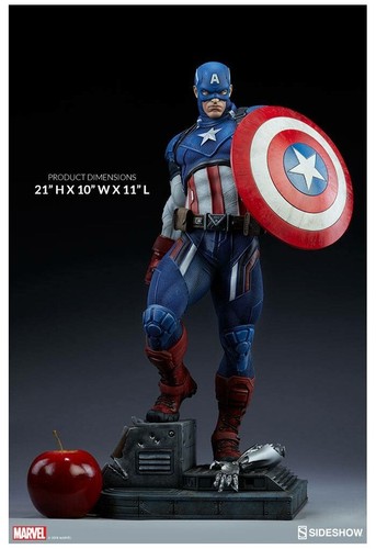 MARVEL Captain America Premium Format Figure 1/4 Statue Sideshow - Foto 5 di 18