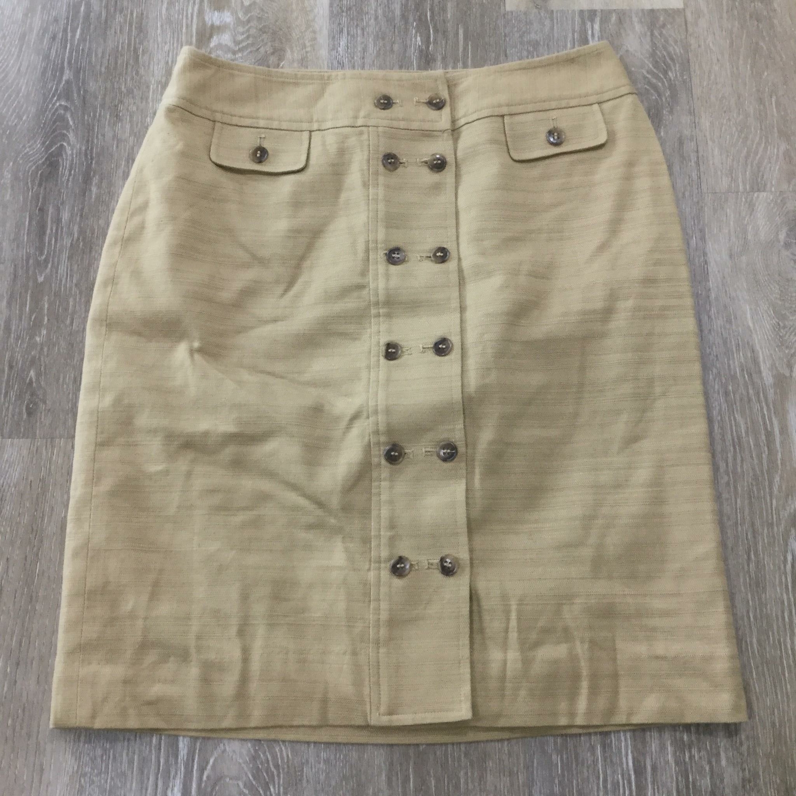 ANNE KLEIN Button Down Beige Straight Bandage Ski… - image 1