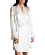 Linea Donatella Women's Sz L/XL Sonya Embellished Satin Bridal Wrap Robe SYB030