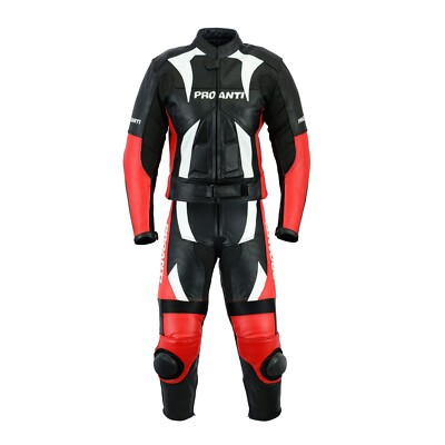Lederkombi Motorrad Leder Kombi von PROANTI Motorradkombi 2 Teiler - SORTE B