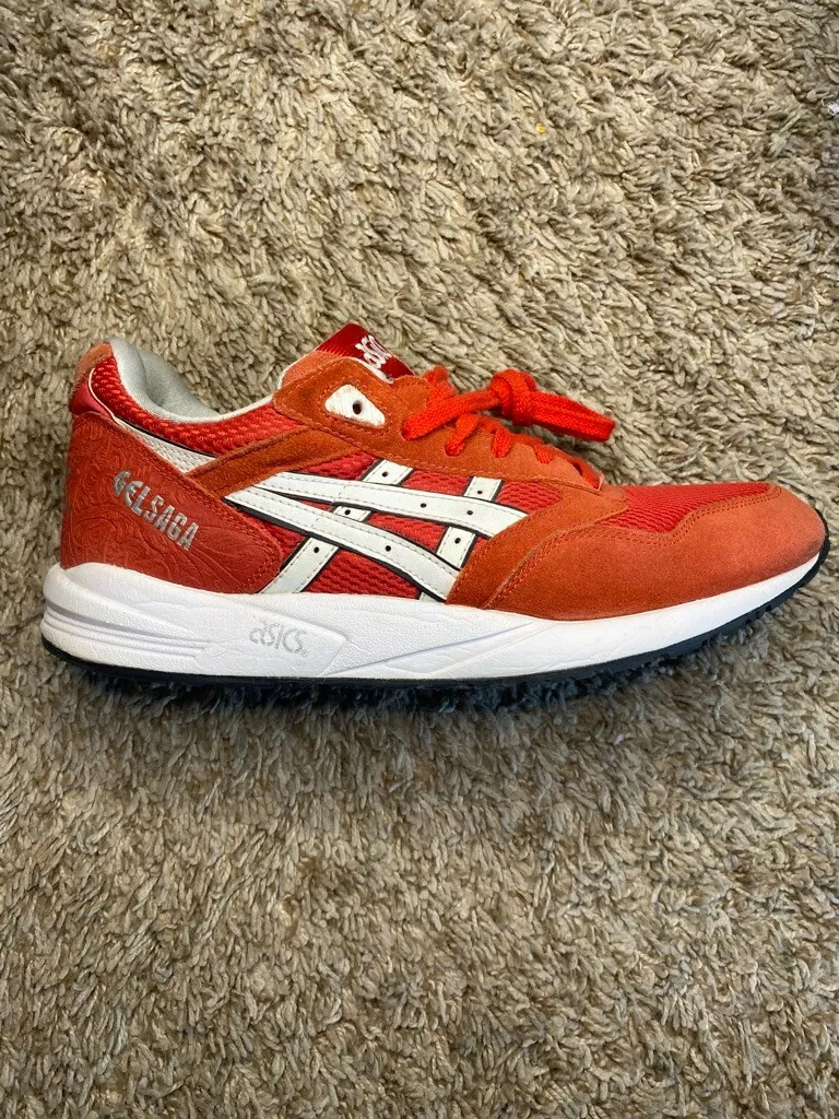 Asics Gel Saga Valentines Red White Mens 8.5 Womens 10.5 eBay