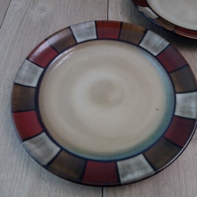 2 Taos Pfaltzgraff Speiseteller 11 cm 28 cm Brauntöne Alltagssortiment