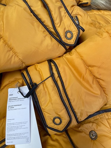 Calvin Klein Womens Mustard Holly Land Hooded Insulated Parka Jacket Size M - Picture 8 of 12