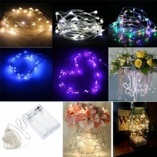 2 Sets 20-100 LED String Fairy Lights Copper Wire Battery Powered Waterproof
