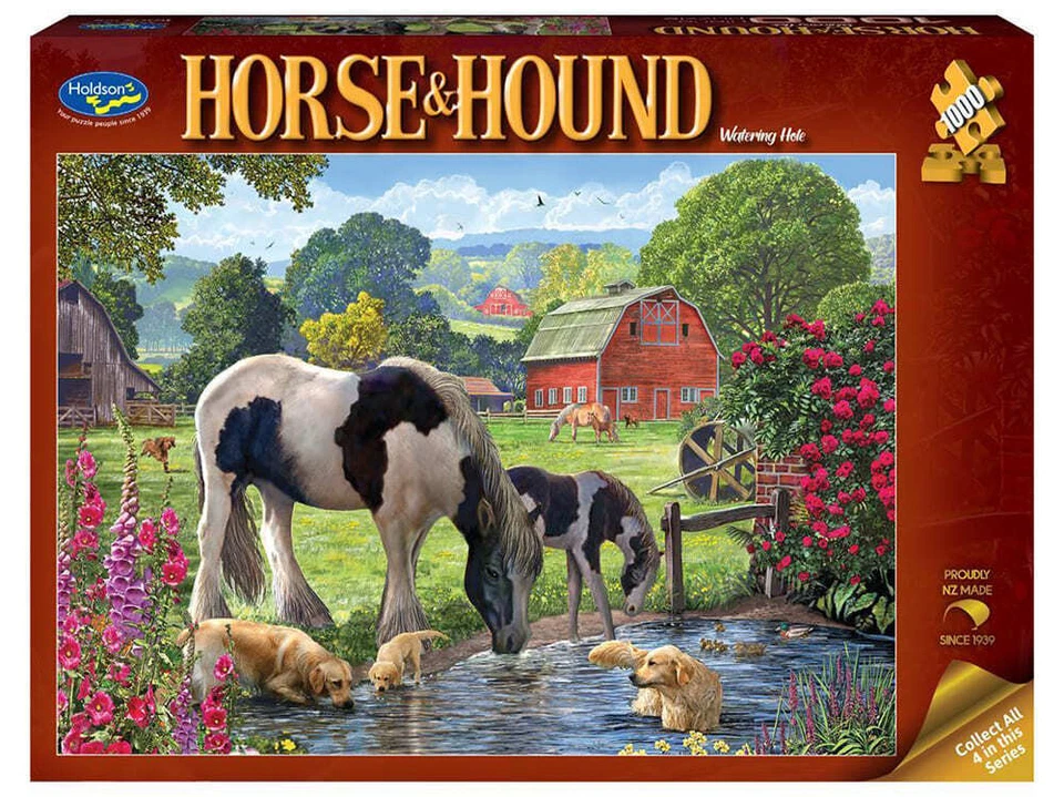 Holdson Horse & Hound Watering Hole Jigsaw Puzzle 1000 Pieces (HOL777709) - image 2 of 3