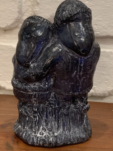The Wolf Sculptures Hand Made Canada - Eskimo/Inuit - Soapstone Married Couple - 第 4/5 張圖片
