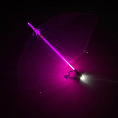 7 LED Farbwechsel Blade Runner Lichtschwert Star Wars Regenschirm mit Taschenlampe - Bild 5 von 22