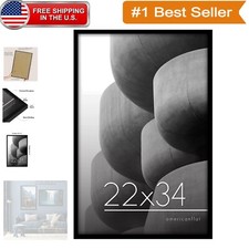 Timeless 22x34 Black Picture Frame - Easy-to-Install Wall Display Solution