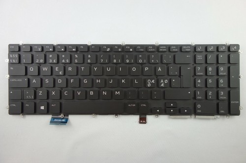 NEW Genuine Keyboard Dell Alienware M15 M17 R1 / Nordic QWERTY / XWH68 SN2280BL - Zdjęcie 3 z 11