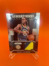 2021-22 NBA Prizm Isaiah Jackson #SW-IJA Sensational Swatches Patch Rookie Card