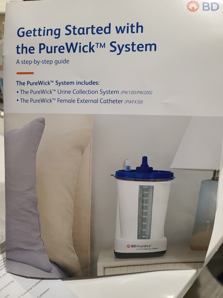 Pure Wick PW200 Female Urine Collection System + 3 Wicks Full Set eBay