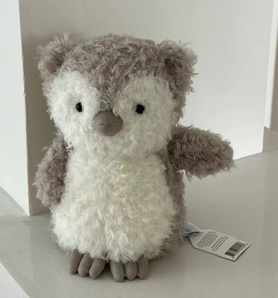 Jellycat 7.5" beige white Little Owl retired plush includes dust bag - Image 3 of 4