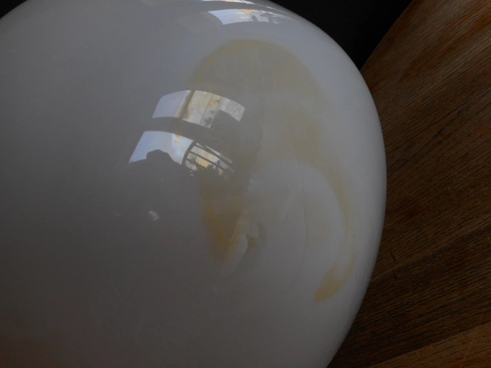 Casa Escolar Globo Tono Blanco Vintage Luz Antigua Restaurar Granja Años 20? Foto 4 de 4