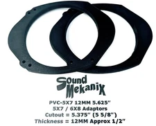 5X7 Sound Mekanix Universal PVC-5X7 12MM 5.625” 5x7/ 6x8 to 6.5" Adaptor Pair