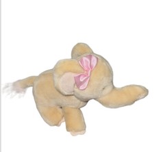 Rare Vintage Russ Daisy Chain Press Tan And Pink Elephant Plush Stuffed Animal