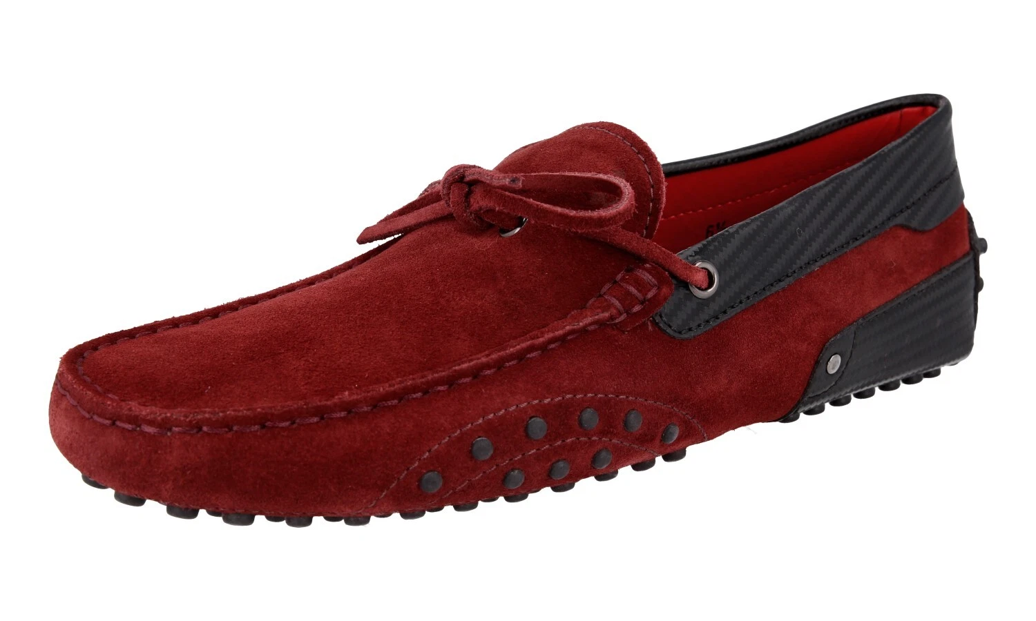 TOD’S TOD'S x FERRARI mocassini da guida scamosciati mocassini slipper scarpe rosso CARBONIO