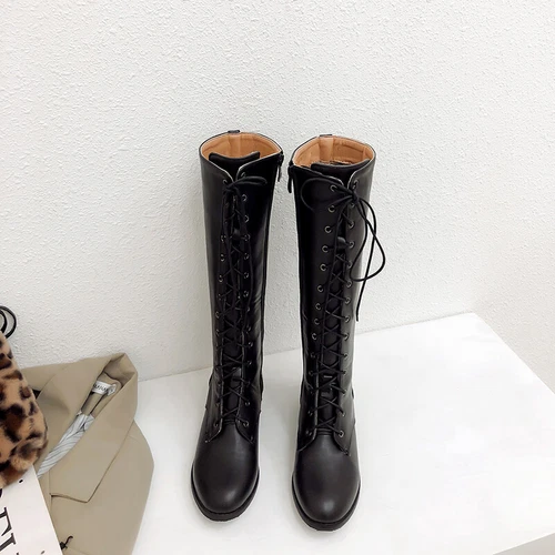 Botas de invierno de mujer de moda zapatos cálidos acogedores hebilla talla 32-54 cordones// - Imagen 19 de 20