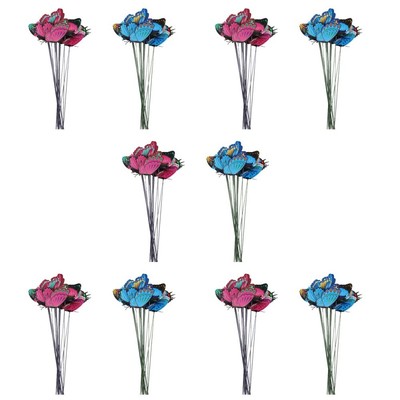  5 Count Simulierte Schmetterlingsstange Frühlingsschmetterlingsdekoration
