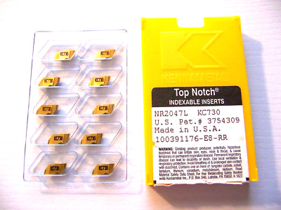 New 10 Pcs - NR2047L Grade KC730 Coated Top Notch Grooving Inserts ...