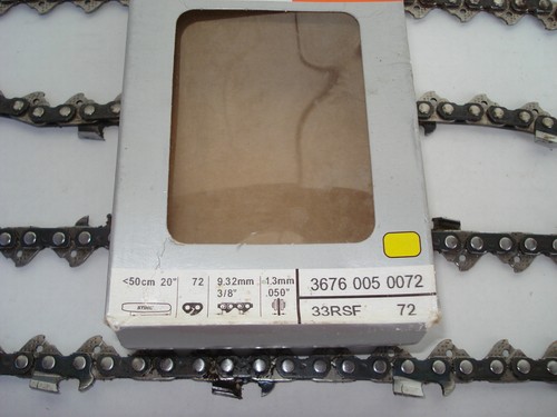 STIHL OEM CHAIN 3/8" .050 72DL 33 RSF  PR TO GO (TWO) AGGRESSIVE YELLOW'S USED B