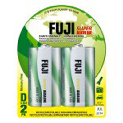 D Alkaline Battery (2)  Fuji Novel Batteries - FUG4100BP2