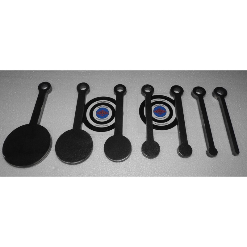Sts Rimfire Kyl Shooting Gong Targets Kit 7piece 10mm Thick Steel 
