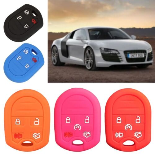 Silicone Silicone Case 4/5 Buttons Car Key Box Car Key Shell for Ford Car - Afbeelding 1 van 16