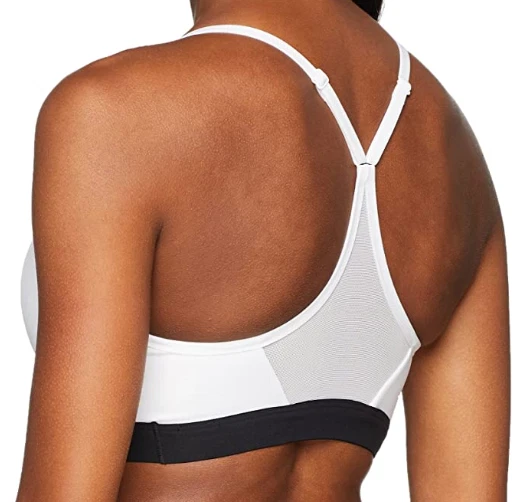 NEW! Nike [L] Women DRI-FIT Indy/Sports/Yoga/Pickleball/Gym Bra-White 878614-100 - Image 2 of 2