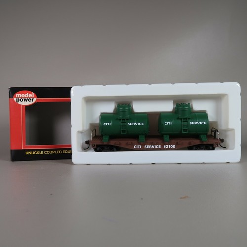 Model Power 98160 40' Flat Twin Removable Tanks Knuckle Couplers Citi Service HO - Picture 2 of 12