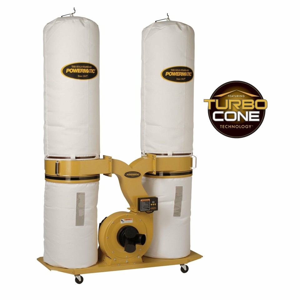 Powermatic PM1900TXBK1 3Hp 230V Dust Collector w/ Bag Filter Kit