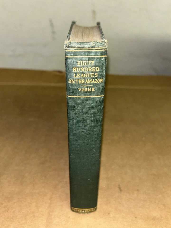 1890’s Eight Hundred Leagues On The Amazon By Jules Verne Hardcover Parts 1 & 2 Foto 3 de 4
