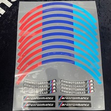 For 17" Wheel BMW S1000RR Motorcycle Decals Rim Stickers Laminated Stripes Vinyl
